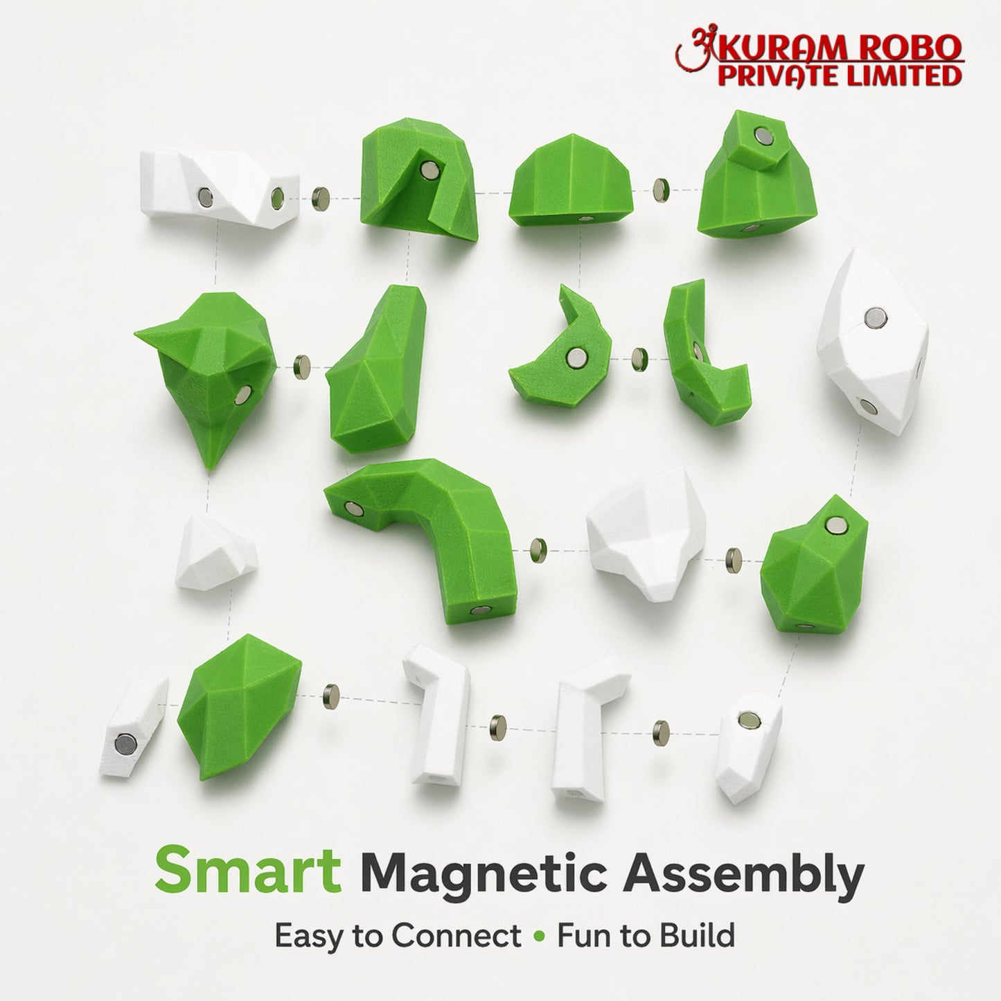 Sustainable Geometric Fox Figurine | BPA-Free, Non-Toxic Animal Toy for Kids | Earth-Friendly Decor by Anuram Robo