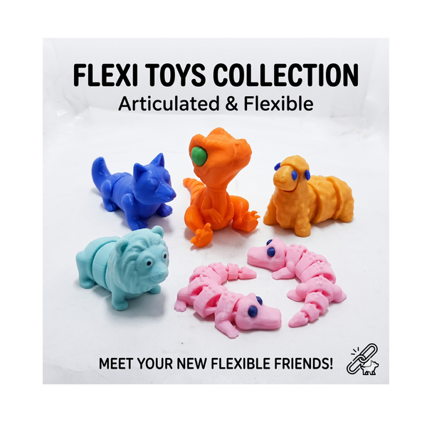Discover Ankuram Robo's 3D printed flexi toys and articulated animals. Perfect as sensory fidgets, desk toys, and engaging STEM gifts for kids and tech lovers.