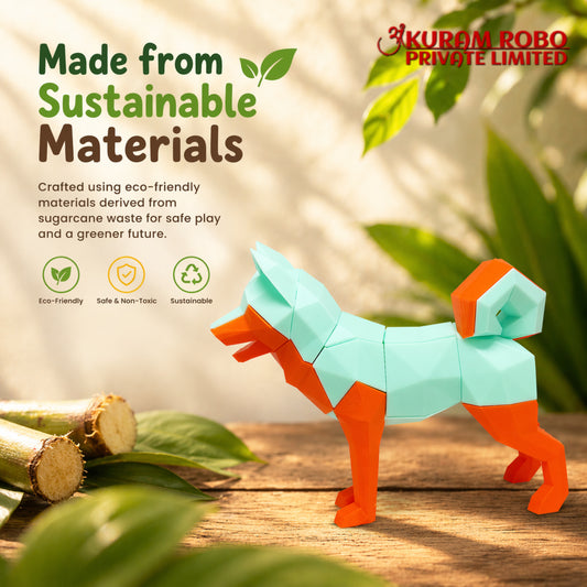 3D Geometric Dog Puzzle - Educational STEM Toy | Ankuram Robo