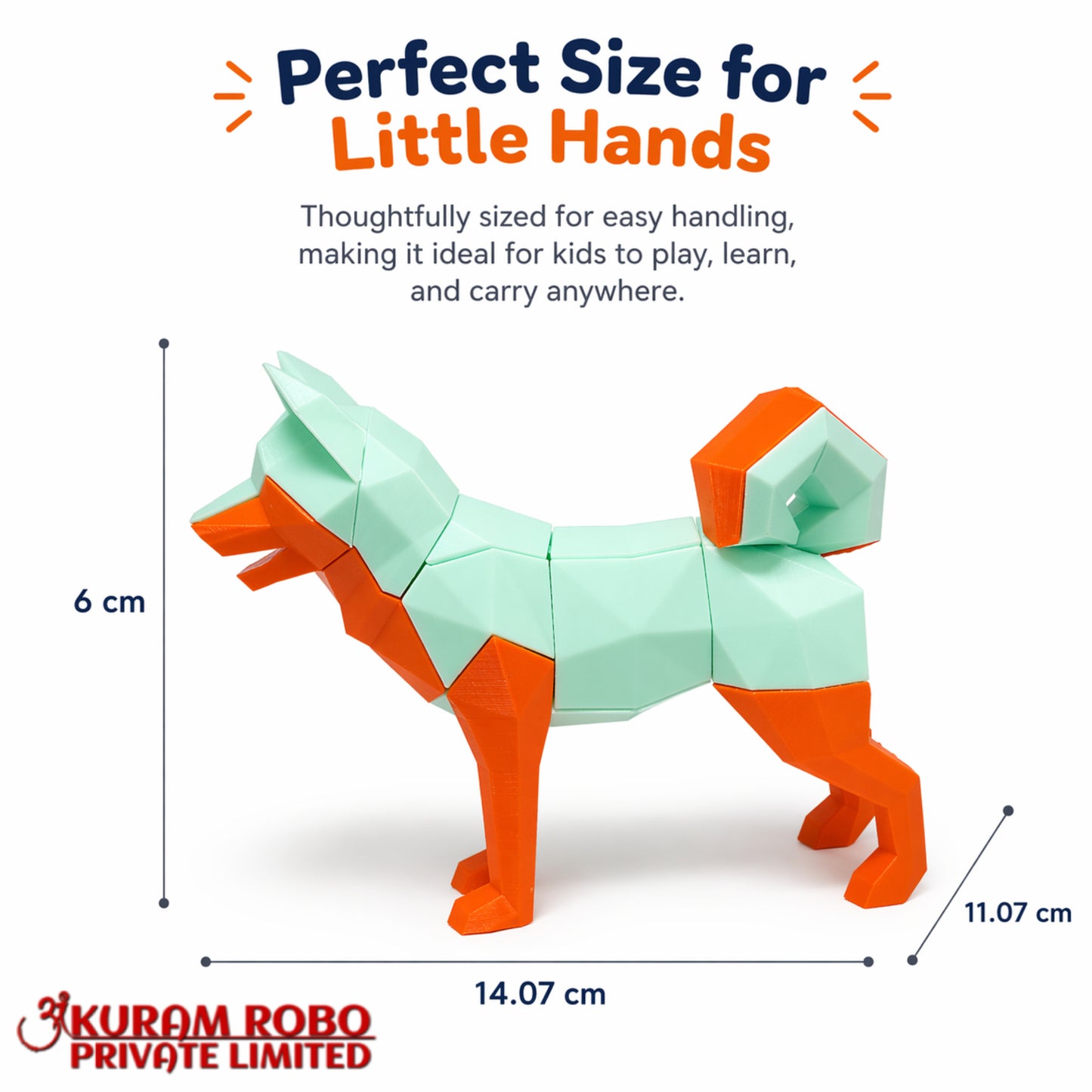 3D Geometric Dog Puzzle - Educational STEM Toy | Ankuram Robo