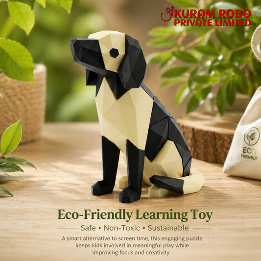 Magnetic Dog Puzzle Toy | 3D Geometric Animal Building Blocks | Educational STEM Toy for Kids | Develops Fine Motor & Cognitive Skills | Safe & Non-Toxic