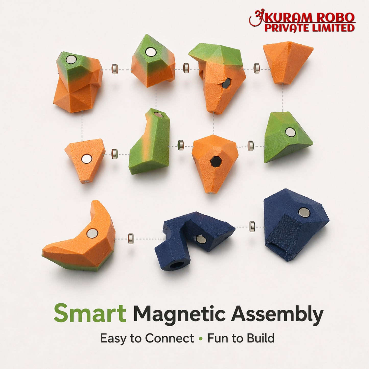 Ankuram Robo Eco-Friendly Low-Poly Fox Figurine | Made from Sugarcane Waste | Sustainable 3D Printed Decor